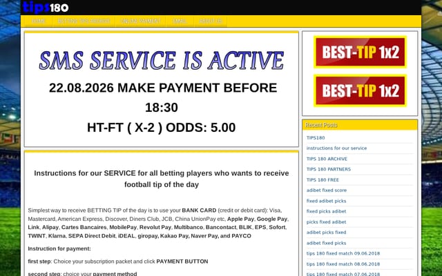 Screenshot of tips-180.com