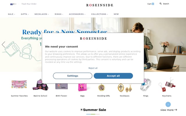 Screenshot of roseinside.com