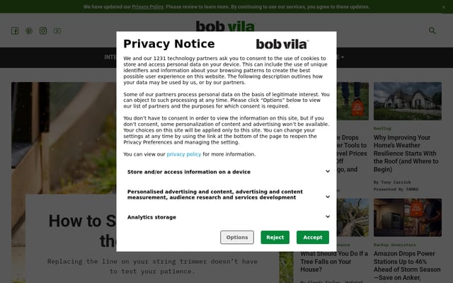 Screenshot of bobvila.com