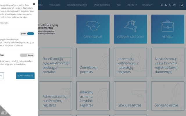 Screenshot of ird.lt
