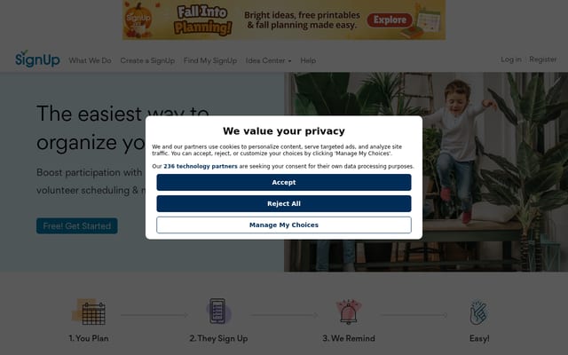 Screenshot of signup.com