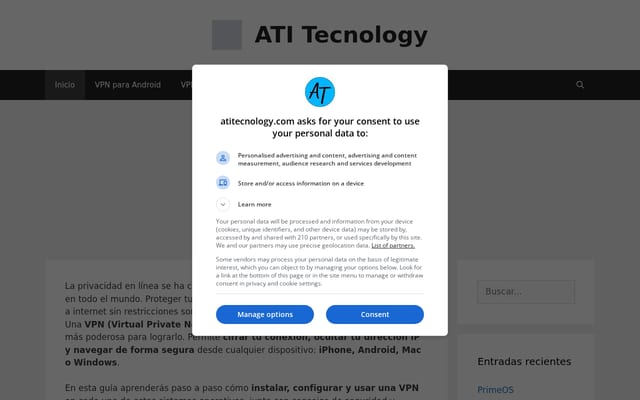 Screenshot of atitecnology.com