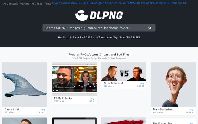 Screenshot of dlpng.com