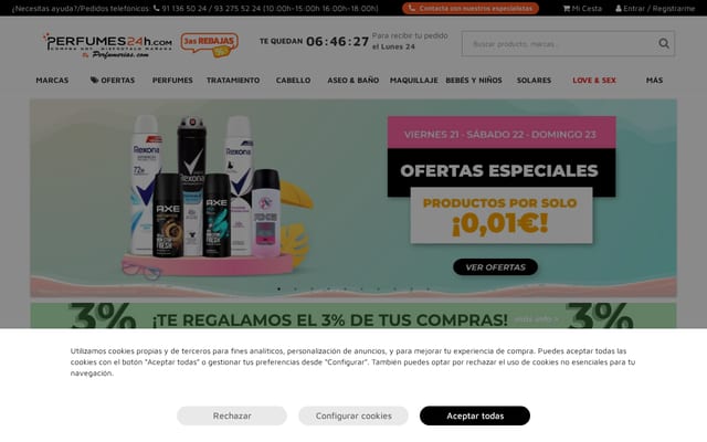 Screenshot of perfumes24h.com