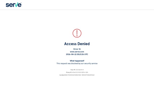 Screenshot of serve.com