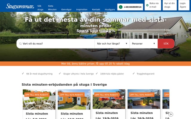 Screenshot of stugsommar.se