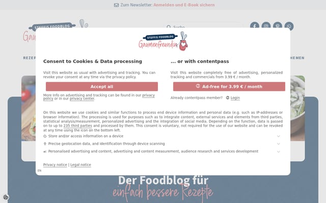 Screenshot of gaumenfreundin.de