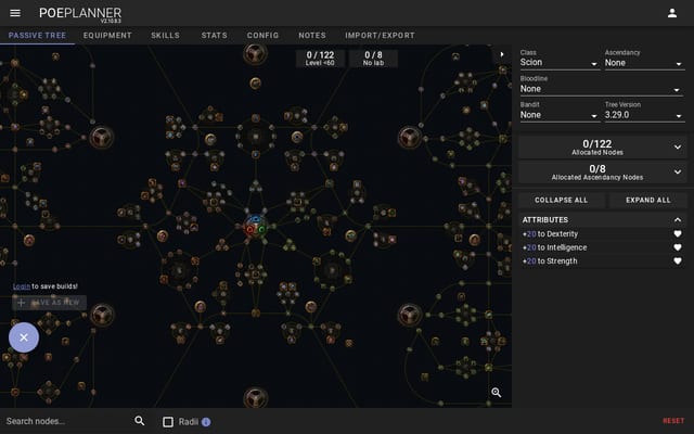 Screenshot of poeplanner.com