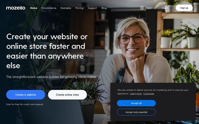 Screenshot of mozello.com