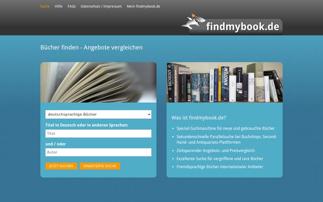 Screenshot of findmybook.de