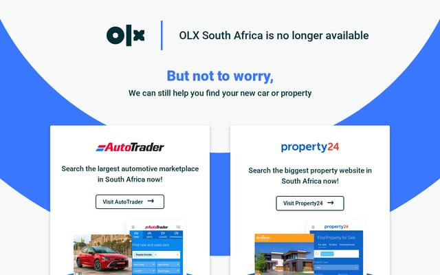 Screenshot of olx.co.za