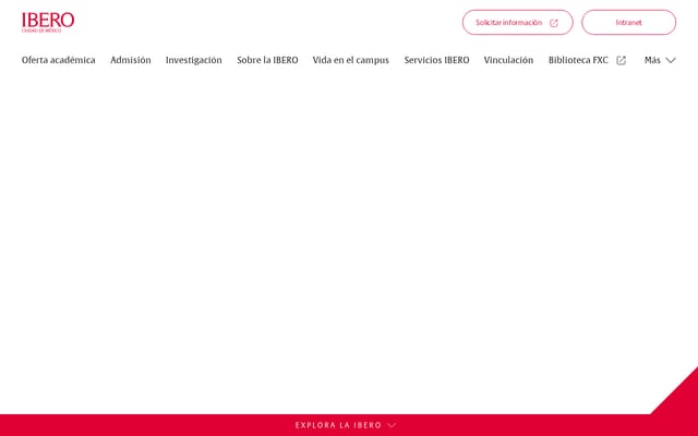 Screenshot of ibero.mx