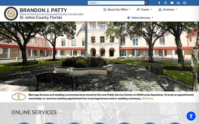 Screenshot of stjohnsclerk.com
