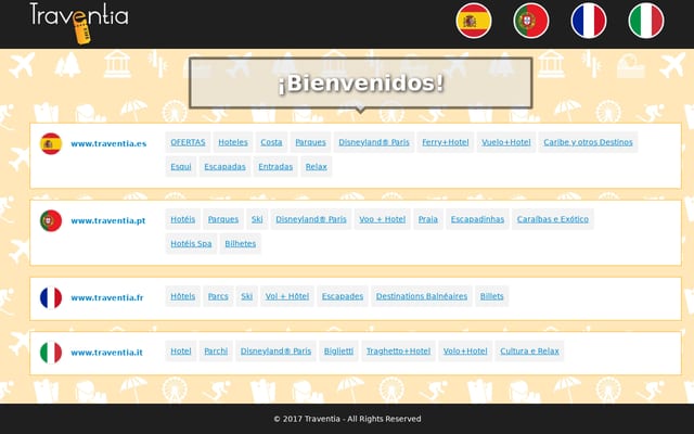 Screenshot of traventia.com