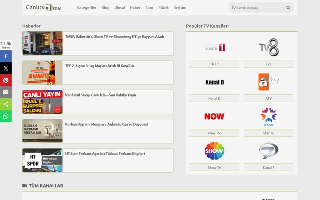 Screenshot of canlitv.me