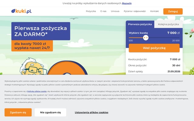 Screenshot of kuki.pl
