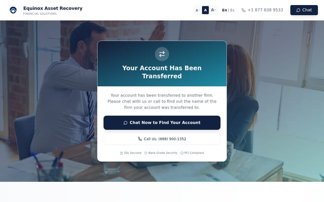 Screenshot of equinoxrecovers.com