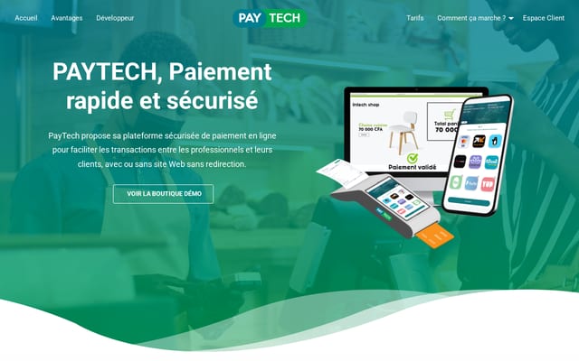 Screenshot of paytech.sn
