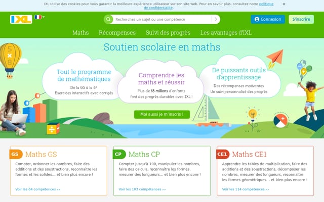 Screenshot of ixl.com
