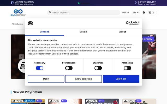 Screenshot of buygames.ps