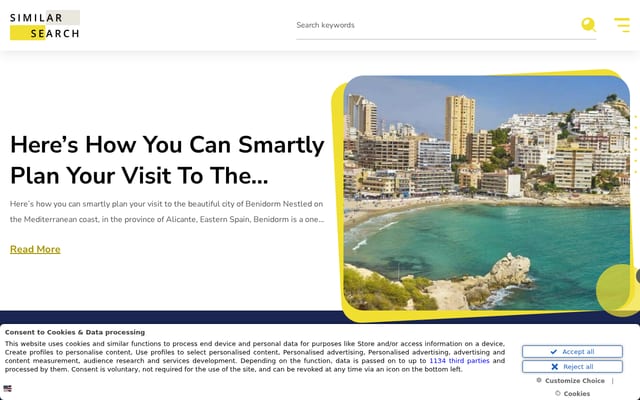 Screenshot of similarsearch.net
