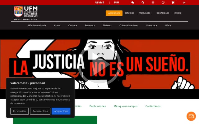 Screenshot of ufm.edu