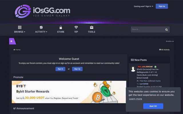 Screenshot of iosgg.com
