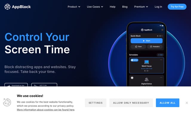 Screenshot of appblock.app