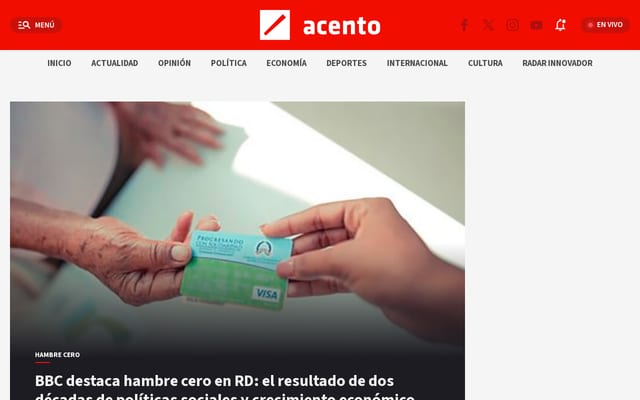 Screenshot of acento.com.do