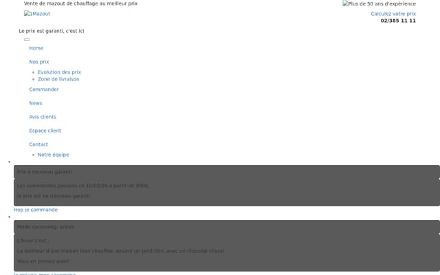 Screenshot of brainemazout.be