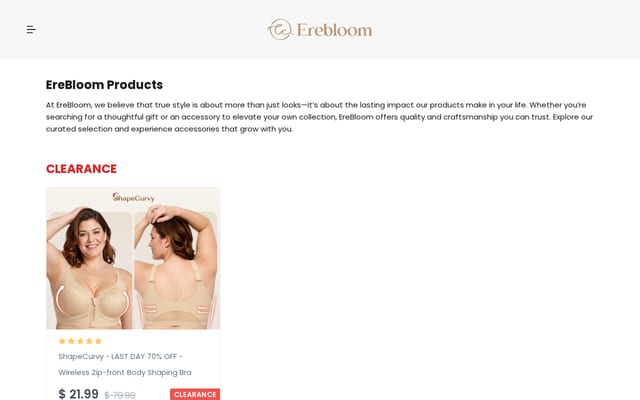 Screenshot of erebloom.com