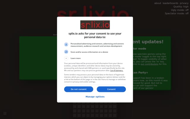 Screenshot of splix.io