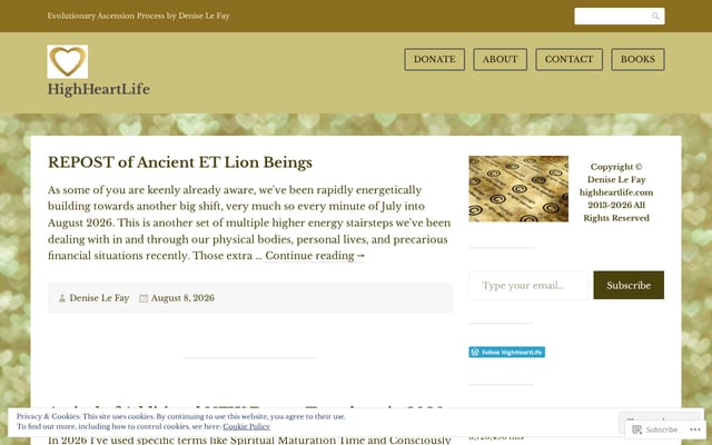 Screenshot of highheartlife.com