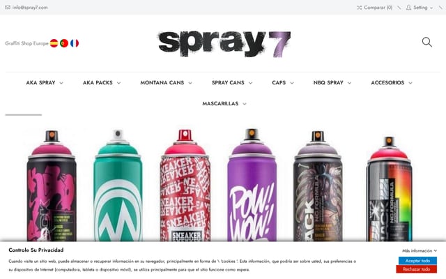 Screenshot of spray7.com