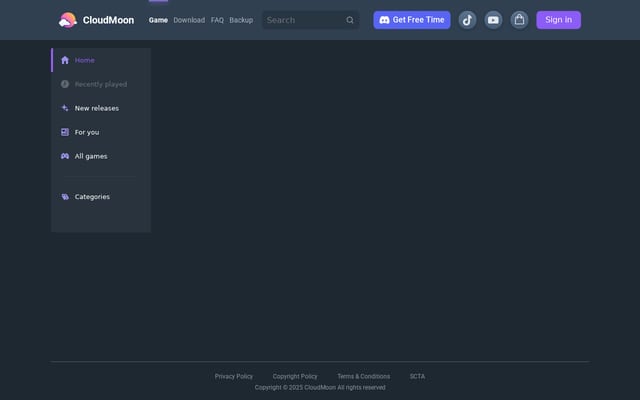 Screenshot of cloudmoonapp.com