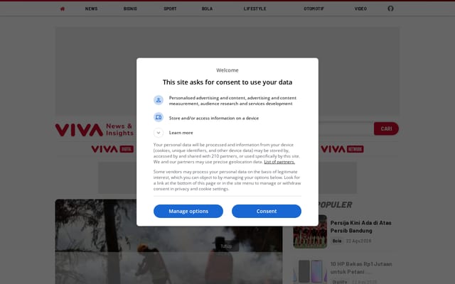 Screenshot of viva.co.id
