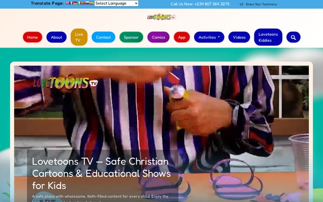 Screenshot of lovetoons.org
