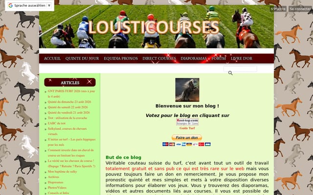 Screenshot of lousticourses.fr