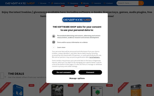 Screenshot of thesoftware.shop