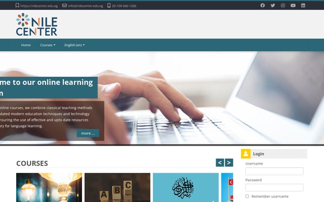 Screenshot of nilecenter.online