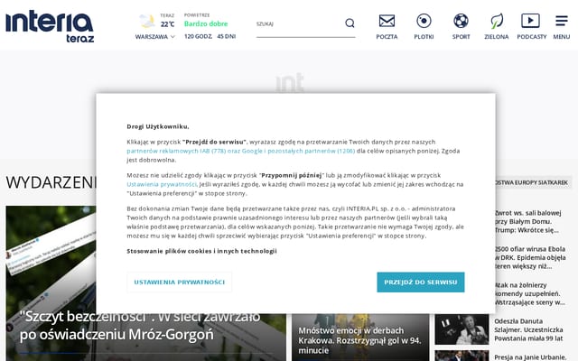 Screenshot of interia.pl