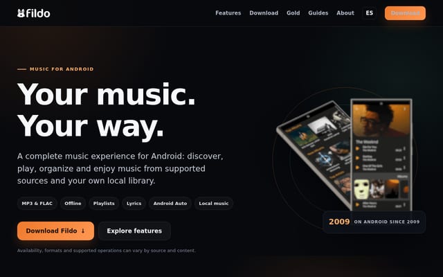 Screenshot of fildo.net