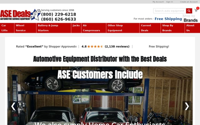 Screenshot of asedeals.com