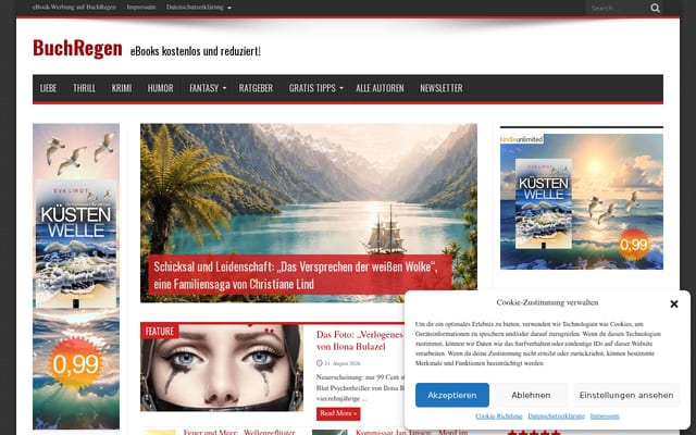 Screenshot of buchregen.de