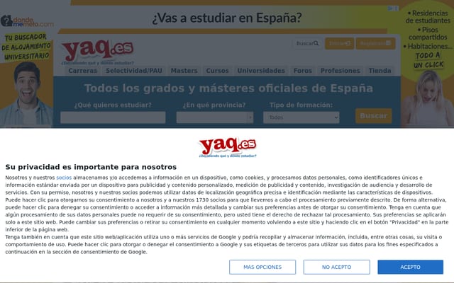 Screenshot of yaq.es