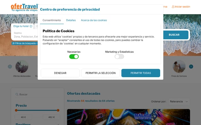 Screenshot of ofertravel.es