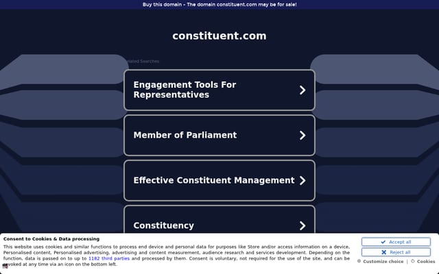 Screenshot of constituent.com