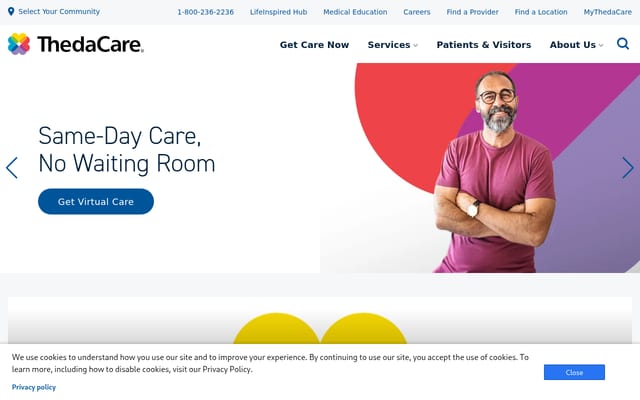 Screenshot of thedacare.org