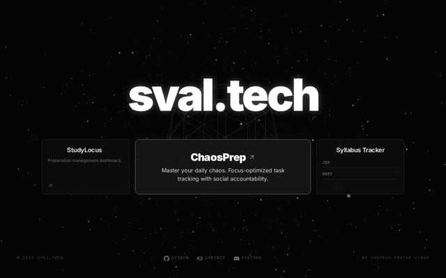 Screenshot of sval.tech