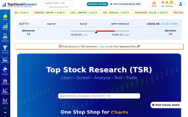 Screenshot of topstockresearch.com